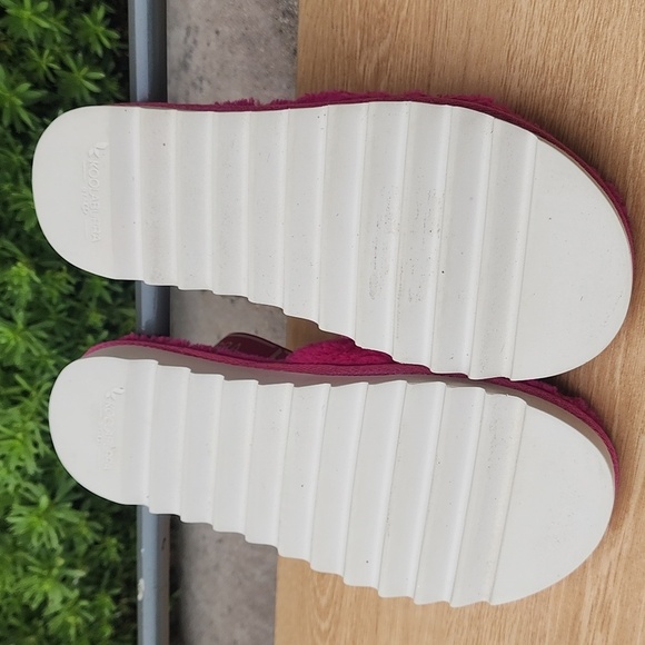 Koolaburra by UGG Kid's Backstrap Slide Sandals Fuzz'n Raspberry Rose Size US 4 - Picture 7 of 13